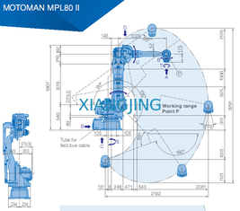Industrieroboterarm YASKAWA MPL80 II für Auswahl und Platz 80kg Armroboter Nutzlasten-2061mm