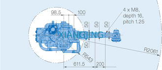 Industrieroboterarm YASKAWA MPL80 II für Auswahl und Platz 80kg Armroboter Nutzlasten-2061mm