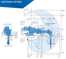 YASKAWA GP165R benutzte Arm-Roboter des Roboter-Arm-165kg der Nutzlasten-3143mm
