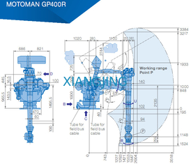 GP400R benutzte Yaskawa-Roboter für Arm-Roboter der Auswahl-und des Platz-400kg Nutzlasten-3518mm