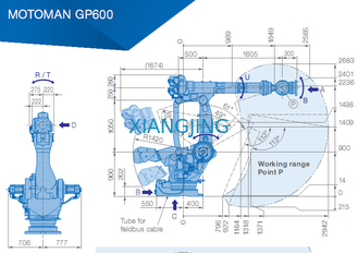 YASKAWA GP600 benutzte Roboter-Arm für Auswahl-und des Platz-600kg Nutzlast